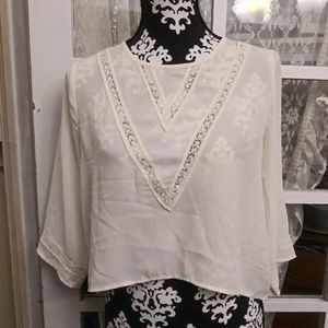 Monteau L.A. Ivory crop top sz M